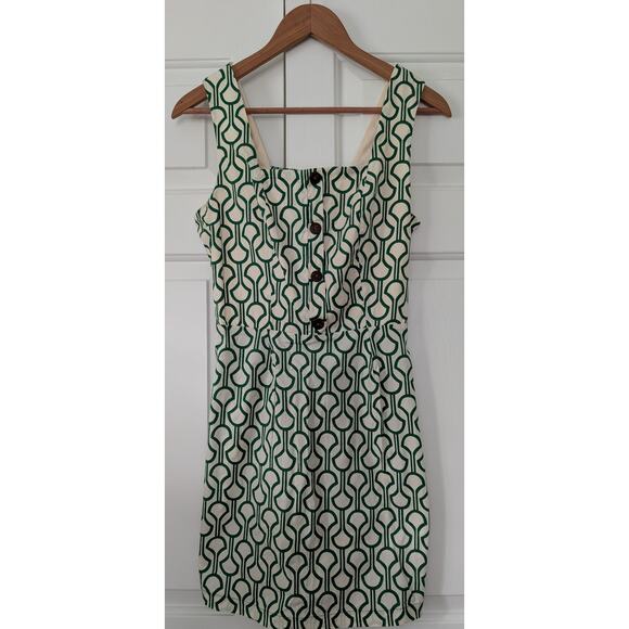 Monteau Geometric Smocked Mini Dress - Picture 1 of 6